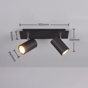 Reflektor Vantos Dl232802400 czarny mat GU10 - Trio