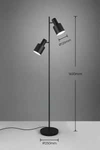 Lampa podłogowa Elior Dl232419400 czarny mat E27 - Trio