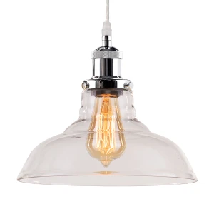 Lampa wisząca New York Loft chrom, transparentny 28 cm - Altavola