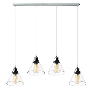 Żyrandol New York Loft chrom, transparentny 113 cm - Altavola