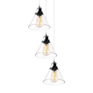 Żyrandol New York Loft chrom, transparentny 33 cm - Altavola
