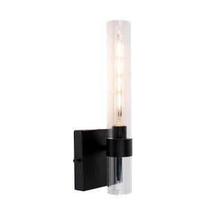 Kinkiet Pure czarny, transparentny 4,5 cm - Altavola