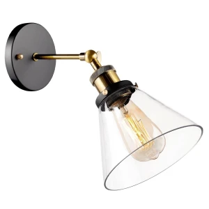 Kinkiet New York Loft mosiądz, transparentny 19 cm - Altavola