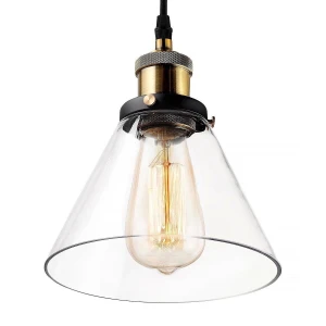 Lampa wisząca New York Loft mosiądz, transparentny 18 cm - Altavola