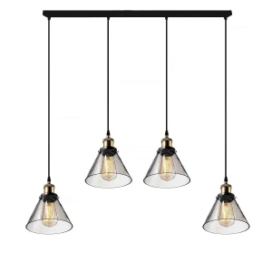 Żyrandol New York Loft mosiądz, dymny 113 cm - Altavola