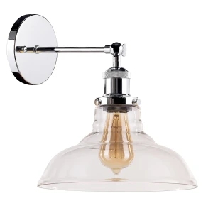 Kinkiet New York Loft chrom, transparentny 28 cm - Altavola