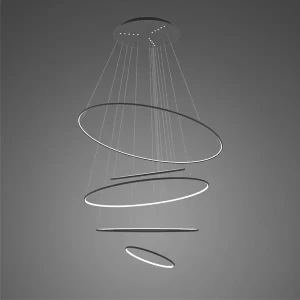 Lampa wisząca Ledowe Okręgi No.5 czarny 150cm - Altavola