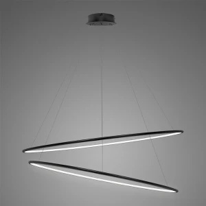 Lampa wisząca Ledowe Okręgi No.2 czarny 120cm - Altavola
