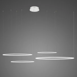 Lampa wisząca Ledowe Okręgi No.4 biały 100cm - Altavola
