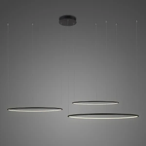 Lampa wisząca Ledowe Okręgi No.3 czarny 100cm - Altavola