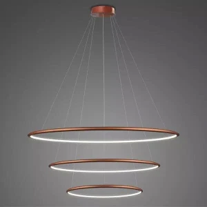 Lampa wisząca Ledowe Okręgi No.3 miedziany 80cm - Altavola
