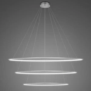 Lampa wisząca Ledowe Okręgi No.3 srebrny 120cm - Altavola