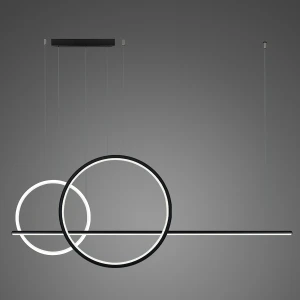 Lampa wisząca Linea No.4 czarny, Biały 60/40cm - Altavola