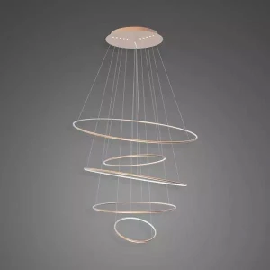 Lampa wisząca Ledowe Okręgi No.5 miedziany 120cm - Altavola