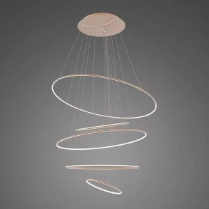 Lampa wisząca Ledowe Okręgi No.5 miedziany 150cm - Altavola