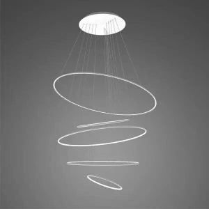 Lampa wisząca Ledowe Okręgi No.5 biały 150cm - Altavola