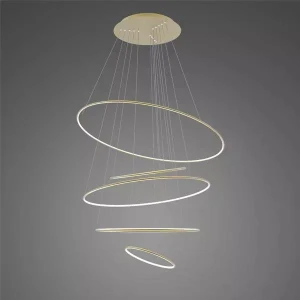 Lampa wisząca Ledowe Okręgi No.5 złoty 60 cm, 80 cm, 100 cm, 120 cm, 150 cm - Altavola