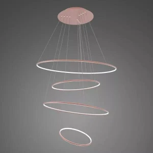 Lampa wisząca Ledowe Okręgi No.4 różowe złoto 100cm - Altavola
