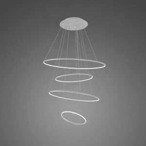 Lampa wisząca Ledowe Okręgi No.4 srebrny 100cm - Altavola