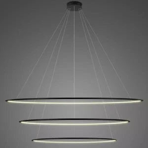Lampa wisząca Ledowe Okręgi No.3 czarny 230cm - Altavola