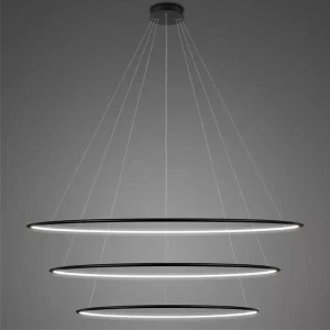 Lampa wisząca Ledowe Okręgi No.3 czarny 150cm - Altavola