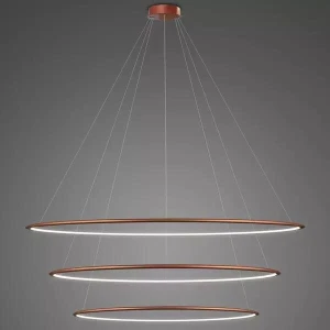 Lampa wisząca Ledowe Okręgi No.3 miedziany 150cm - Altavola
