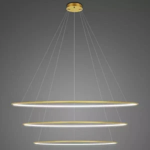 Lampa wisząca Ledowe Okręgi No.3 złoty 150cm - Altavola
