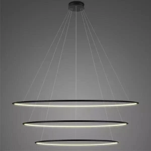 Lampa wisząca Ledowe Okręgi No.3 czarny 150cm - Altavola