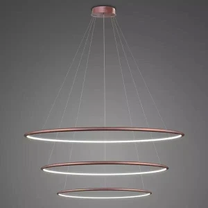 Lampa wisząca Ledowe Okręgi No.3 różowe złoto 100cm - Altavola