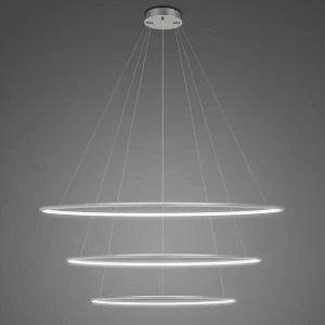 Lampa wisząca Ledowe Okręgi No.3 srebrny 100cm - Altavola