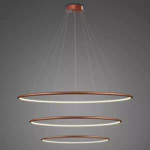 Lampa wisząca Ledowe Okręgi No.3 miedziany 100cm - Altavola