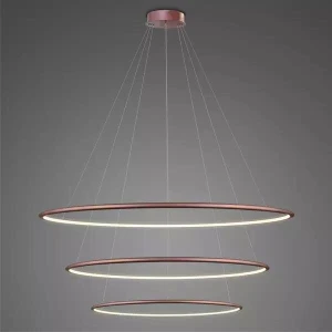 Lampa wisząca Ledowe Okręgi No.3 różowe złoto 100cm - Altavola