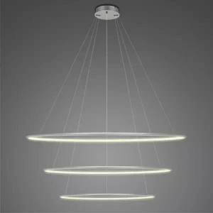 Lampa wisząca Ledowe Okręgi No.3 srebrny 100cm - Altavola