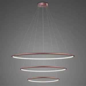 Lampa wisząca Ledowe Okręgi No.3 różowe złoto 80cm - Altavola