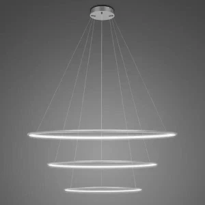Lampa wisząca Ledowe Okręgi No.3 srebrny 80cm - Altavola