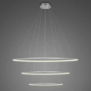 Lampa wisząca Ledowe Okręgi No.3 srebrny 80cm - Altavola