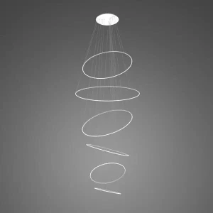 Lampa wisząca Ledowe Okręgi No.6 biały 60 cm, 80 cm, 120 cm, 150 cm, 2 x 100 cm - Altavola