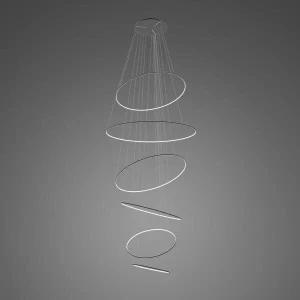 Lampa wisząca Ledowe Okręgi No.6 czarny 60 cm, 80 cm, 120 cm, 150 cm, 2 x 100 cm - Altavola