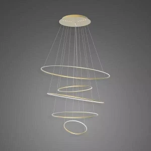 Lampa wisząca Ledowe Okręgi No.5 złoty 120cm - Altavola