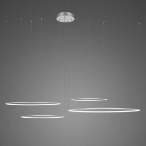 Lampa wisząca Ledowe Okręgi No.4 srebrny 100cm - Altavola