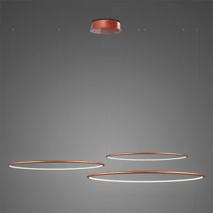 Lampa wisząca Ledowe Okręgi No.3 miedziany 80cm - Altavola