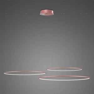Lampa wisząca Ledowe Okręgi No.3 różowe złoto 80cm - Altavola