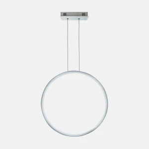 Lampa wisząca Ledowe Okręgi No.1 srebrny 80cm - Altavola