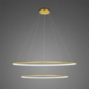 Lampa wisząca Ledowe Okręgi No.2 złoty 80cm - Altavola