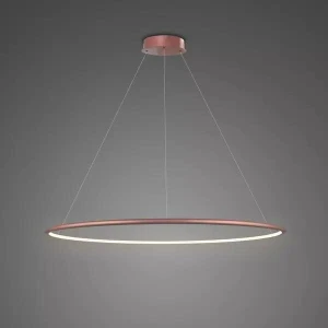Lampa wisząca Ledowe Okręgi różowe złoto 80cm - Altavola
