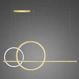 Lampa wisząca Linea No.4 biały, Złoty 60/40cm - Altavola