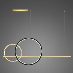Lampa wisząca Linea No.4 czarny, Złoty 60/40cm - Altavola