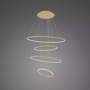 Lampa wisząca Ledowe Okręgi złoty 100cm - Altavola