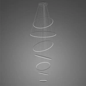 Lampa wisząca Ledowe Okręgi czarny 350 cm - Altavola