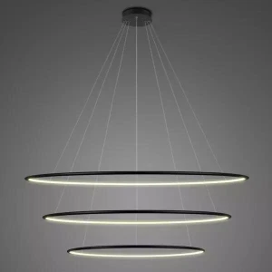 Lampa wisząca Ledowe Okręgi czarny 120cm - Altavola